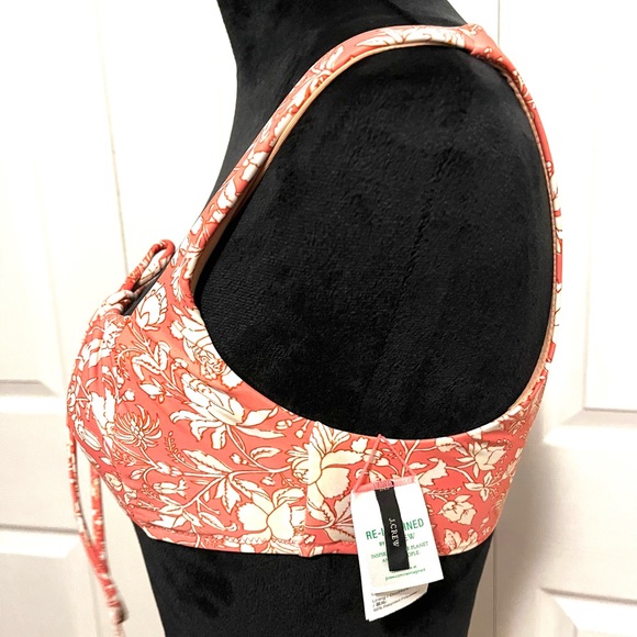 JCrew Swim Tie Front Square Neck Bikini Top Sz XS - Picture 7 of 14